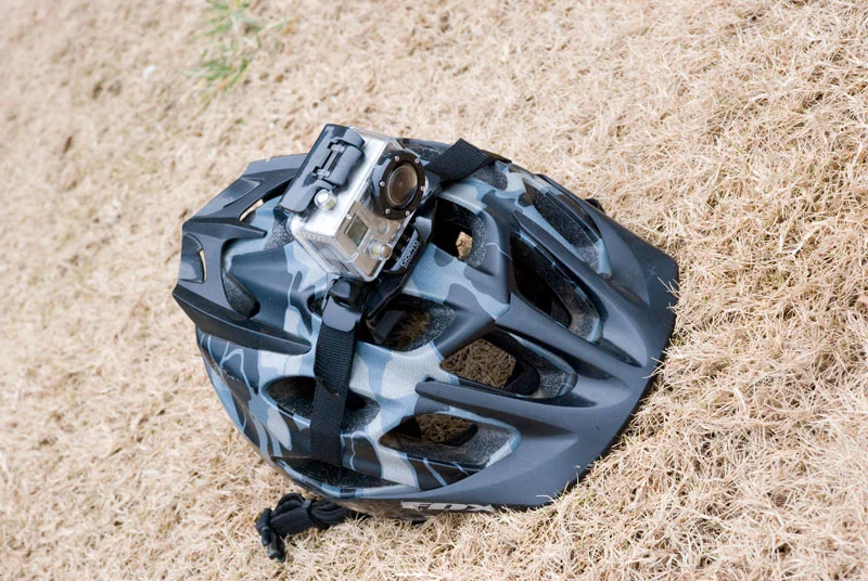 GoPro Hero Camera Mounted To Fox Helmet GoPro Hero Camera Mounted To Fox Helmet