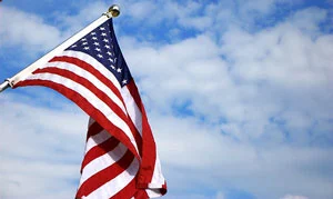 American Flag in the wind