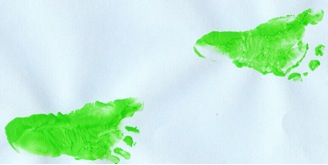 Footprint of Eline, two weeks old