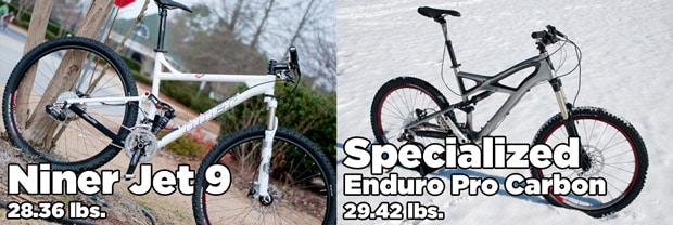 Specialized Niner Weight Comparison