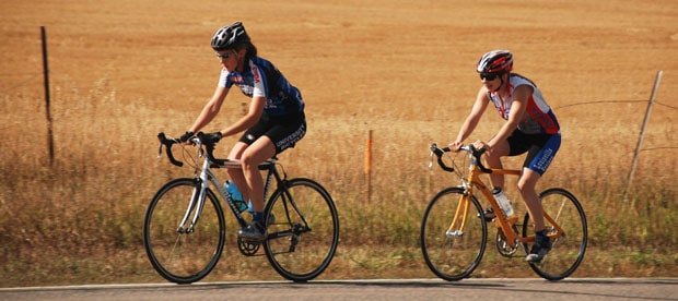 Woman Road Biking