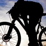 Mountain Biking at Sunset Mountain Biking at Sunset