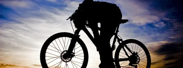 Mountain Biking at Sunset Mountain Biking at Sunset