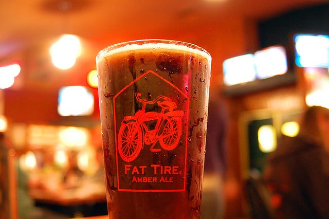 Fat Tire Amber Ale and Mountain Bikers