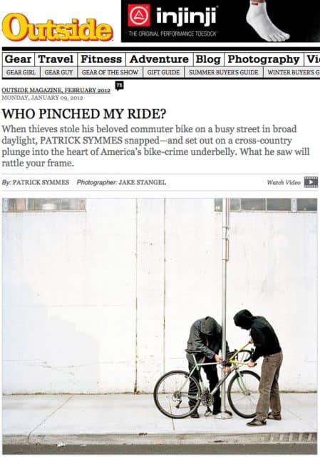 Outside Magazine Article - Who pinched my ride?